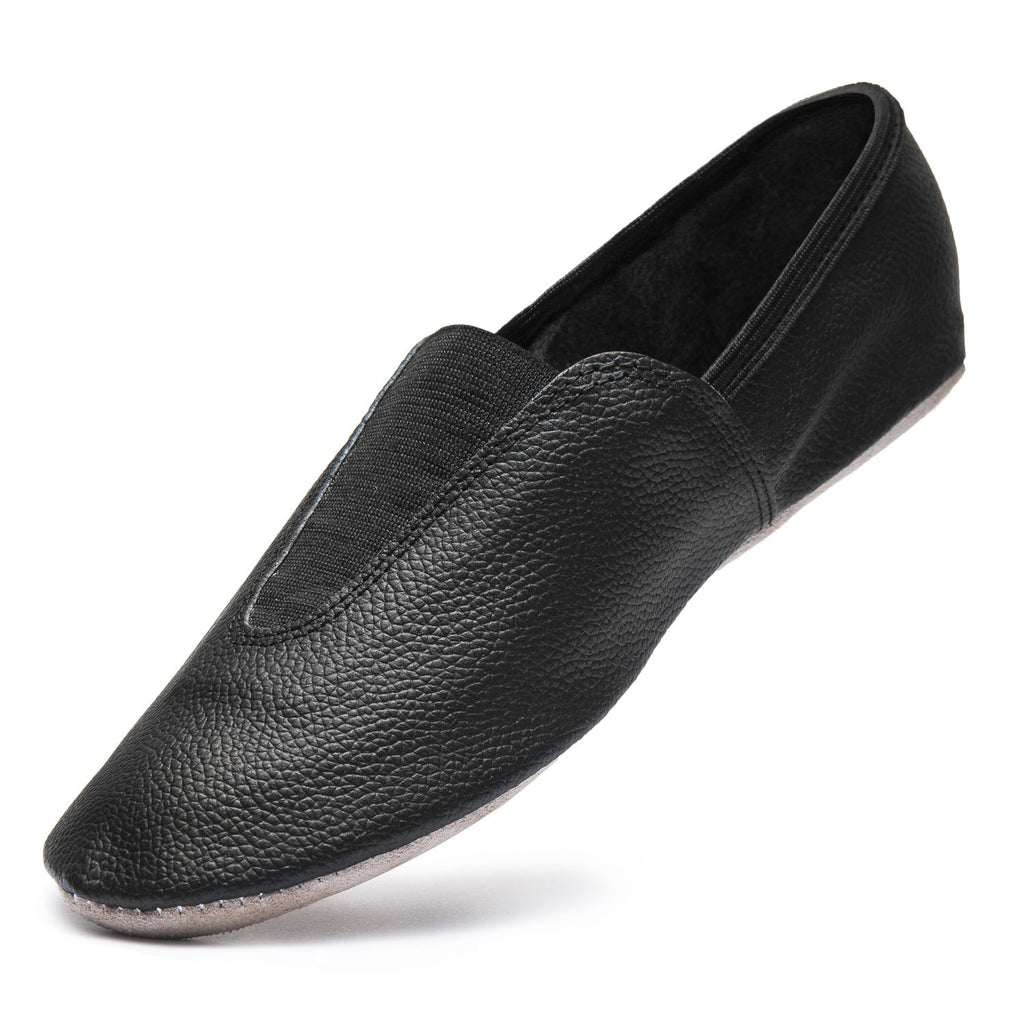 1038 chaussures de gymnastique en noir avec semelles en cuir chromé