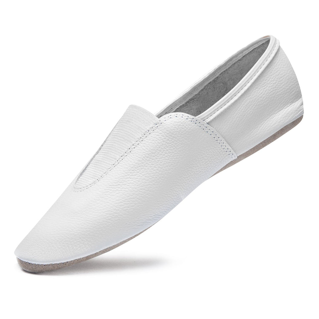 1038 gymnastics shoes in white with chrome leather soles