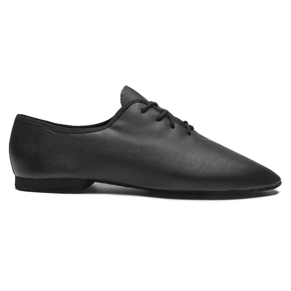 Rumpf 1260 Basic I Jazzschuhe in Schwarz: schwarzes Leder, Schnürsenkel, flacher Absatz, Ledersohle für hervorragenden Tragekomfort.