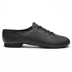 1270 Basic II Jazzschuhe in Schwarz von Rumpf, mit niedrigem Absatz und Ledersohle, dargestellt vor weißem Hintergrund.