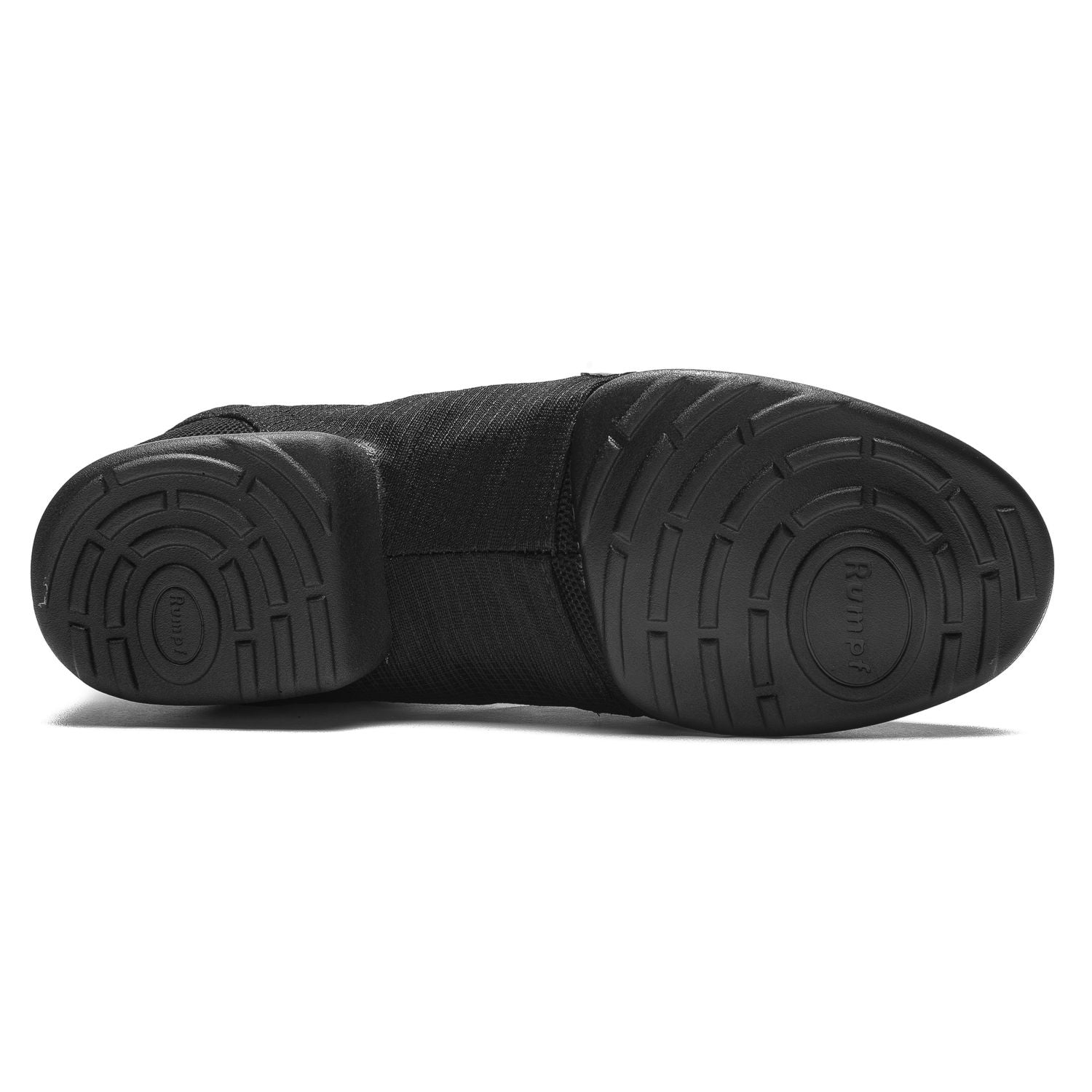 Strukturierte schwarze Sohle, ideal für Tänzer, mit „Rumpf“-Branding auf dem 1510 Mojo Sneaker in Schwarz.